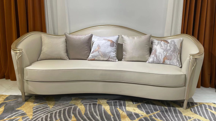 Luxus Sofa Möbel Wohnzimmer Sofas 3 Sitzer Couch Echtholz Italienischer Stil Neu