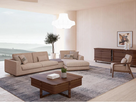 Designer Beige Sofas L-Form Pohovky Různých rozměrů Nový Luxusně Polstrováný Nábytek Rozkládací gauč Křeslo Obývací pokoj