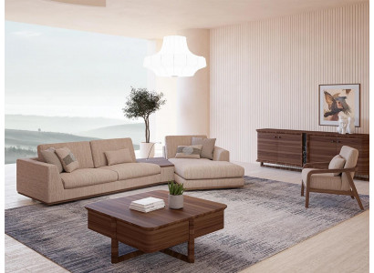 Designer Beige Sofas L-Form Pohovky Různých rozměrů Nový Luxusně Polstrováný Nábytek Rozkládací gauč Křeslo Obývací pokoj