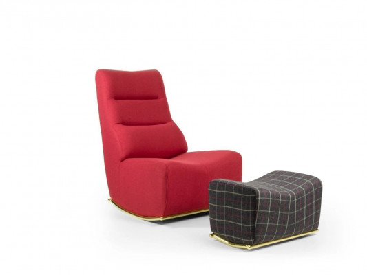 Obývací pokoj Set 2 kusy křeslo s otomanem sedací nábytek Moderní zařízení