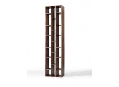 Regál na knihy, knihovní skříň, regál obývací pokoj design dřevo hnědý nový.