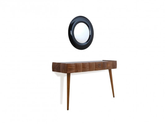 Konsole Kommode Modern Holz Konsolentisch mit Spiegel Luxus Wohnzimmer => Konzolová komoda Moderní Dřevo Konzolový stůl s zrcadlem Luxusní obývací pokoj