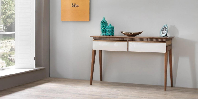 Obývací pokoj Hnědý konzolový stůl Moderní dřevěný stůl Konzole Luxusní design
