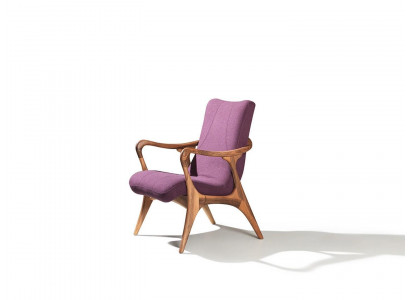 Design nábytku Fialová křeslo Pohovka Sedadlo Obývací pokoj Dřevo Moderní čalounění Textilní