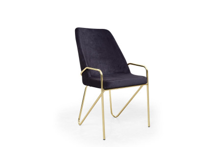 Tepaná židle v barvě bordó v luxusním designu vyrobeném z nerezu.