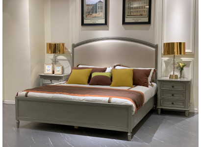 Ložnice Set Postel + 2x Noční stolek Komoda Postele Manželská postel Nábytek 3dílný Dřevo