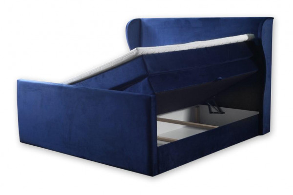 Designerová manželská postel v moderním stylu s prvky minimalismu.