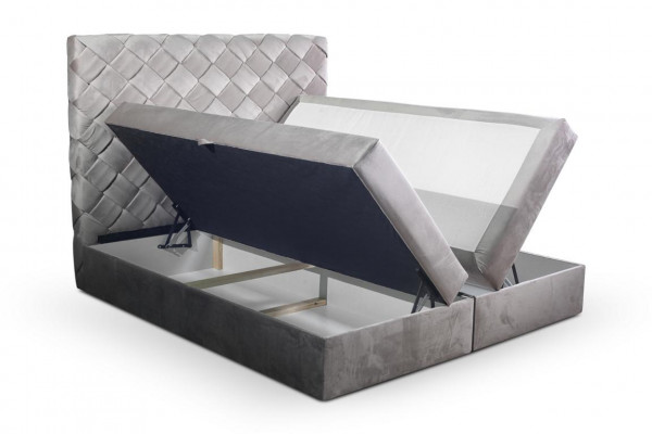 Boxspring postel s úložným prostorem, matrací, postele Chesterfield, ložnice