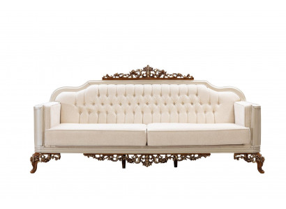 Sofa 3 Sitzer Chesterfield Dreisitzer Sofas Luxus Wohnzimmer Barock Stil Couch Neu  Pohovka 3místná Chesterfield třísedák Luxus obývací pokoj Barokní Styl Pohovka Nová