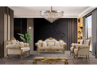 Sofa sestava 3311 Sada sedadel Design Sofa Polštáře Pohovka Klasik Luxus