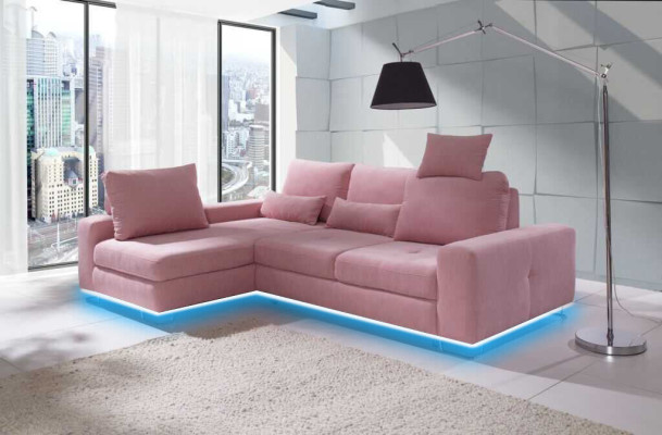 Ecksofa obývací krajina čalounění s funkcí postele pohovka rohová sedačka sestava.