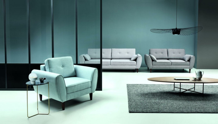 Design Sofa 2 místný nábytek potah textilní pohovky sedačky Wohnlandschaft nové