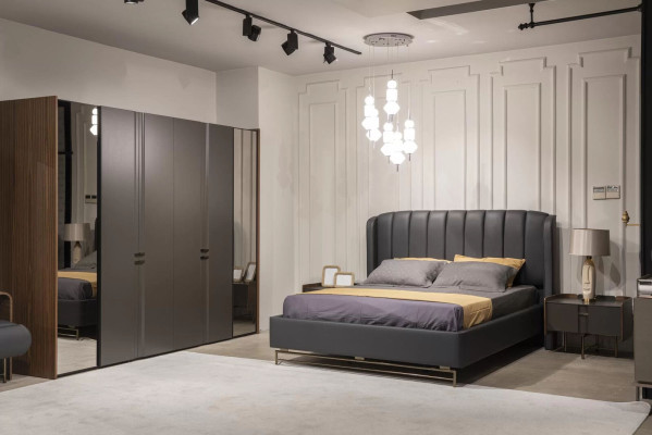 Ložnice set postel 2x noční stolek skříň toaletní stolek se zrcadlem 5 kusů