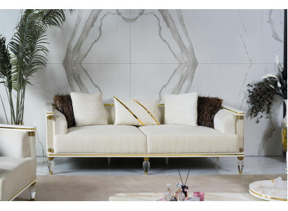 Sofa 3 Sitzer Design Pohovky Potahovaná Pohovka Relax Sedadlo Nábytek Moderní Relax