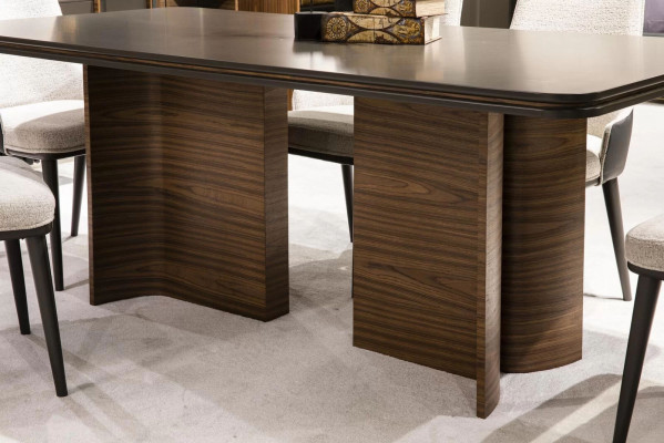 Jídelní sestava luxus 6x židlí jídelní stůl jídelní sestava garnitura s lehátkovými židlemi Moderní.