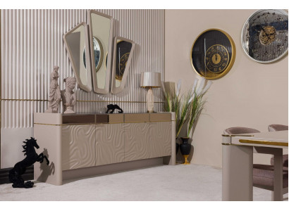 Sideboard Anrichte Luxus Garnitur Kommode Holz Kommoden Modern 225cm -> Skříň Anrichte Luxus Garnitur Kommode Dřevo Komody Moderní 225 cm