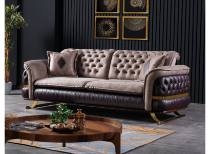 Třímístná designová pohovka 3místná textilní pohovka Chesterfield Sofa 3místná látková nová