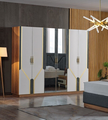 Šatní šatní skříň design dřevo dětský pokoj moderní nábytek nový.