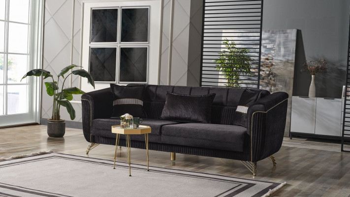 Kvalitní třísedák moderního stylu Stylová pohovka 3 místná 228cm hnědá nábytek.