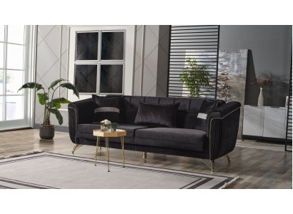 Kvalitní třísedák moderního stylu Stylová pohovka 3 místná 228cm hnědá nábytek.