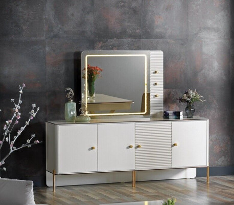 Sideboard Anrichte Luxus Garnitur Kommode Holz Kommoden Modern  - Komoda Anrichte Luxus sestava Komoda Dřevo Komody Moderní