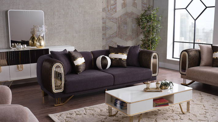 Prestižní 3+3+1 obývací sestava obývací sada, dvě pohovky a křeslo Nové