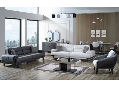 Sofa sestavení 3+3+1 sedačka textil Moderní kompletní křeslo Pohovka 3 sedačky Luxus