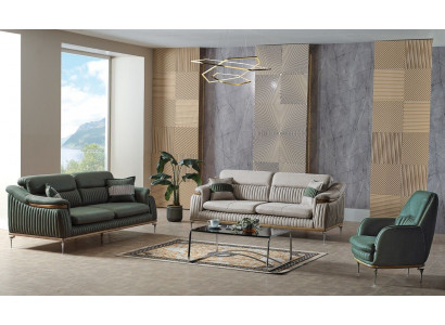 Sofa set 3+3+1 sezení complete living room textile sofa armchair wood EU