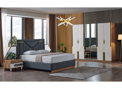 Ložnice set Postel + 2x Noční stolky + Šatní skříň Design nábytek 4 dílný. Nový