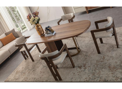 Jídelní stůl Set Luxus 6x židle jídelní stůl jídelní set lavice židle Moderní Nový