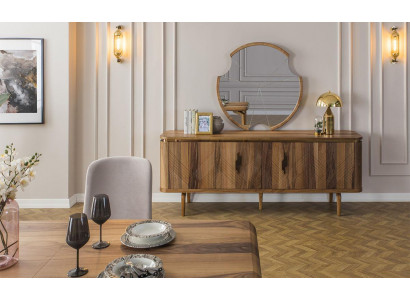 Skříň se zrcadlem Prostorný Návrhářský Luxusní Moderní Komody Hnědý Nový