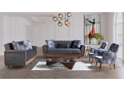 Sofa set 3+2+1+1 dřevo obývací pokoj luxusní sofa moderní látkový kompletně moderní.
