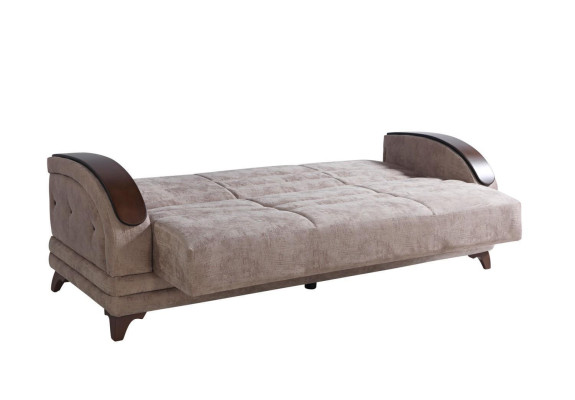 Sofagarnitur 3+2+1+1 Holz Wohnzimmer Luxus Sofa Modern Stoff Komplett Modern Neu
