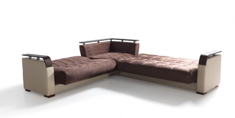 Roštová obývací stěna Beige L-Form Pohovka Obývací pokoj Rohlíkové pohovky Luxus 315 x 245