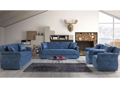Sofa set 3+2+1+1 dřevo obývací pokoj luxusní sofa moderní látka kompletní EU