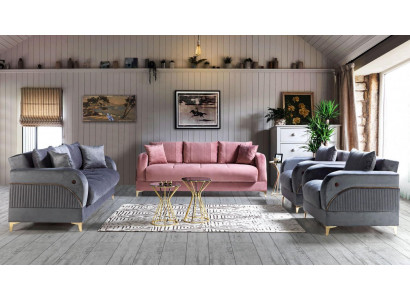 Sedací souprava 3+3+1+1 místnátko Textil Moderní Kompletní křeslo 3 místnátko Luxusní sofa