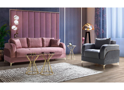 Sofa set 3+1 sezení Moderní relaxační křeslo Styl 2 kusy Luxusní obývací pokoj nábytek