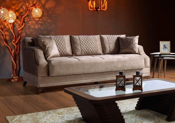 Sofaová sestava 3+2+1+1 křeslo set Moderní Relax Beige Luxusní nábytek