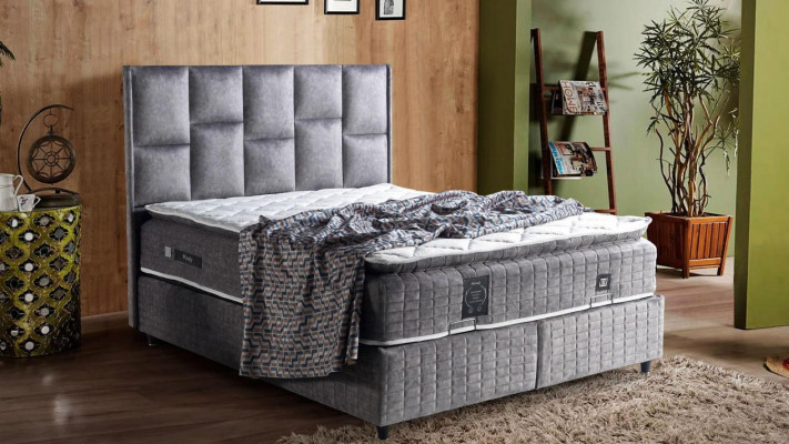 Bett Design Ložnice Luxus Beige Polštáře Nábytek Stříbrná 160x200