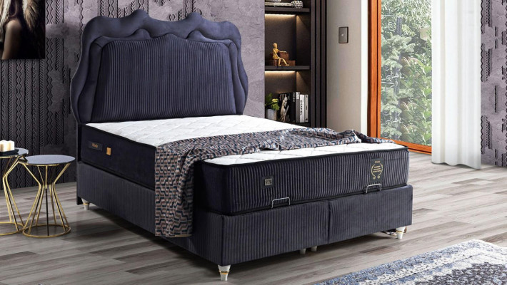 Bett Design Betten Luxus Betten Polster Schlafzimmer Möbel Modern Schwarz