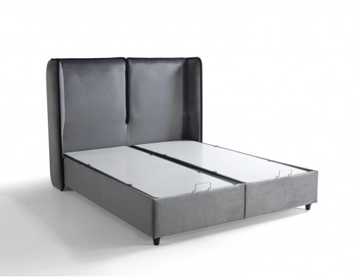 Návrh postele Luxus Boxspring Polštáře Ložnice Nábytek Nový Moderní Stříbrný