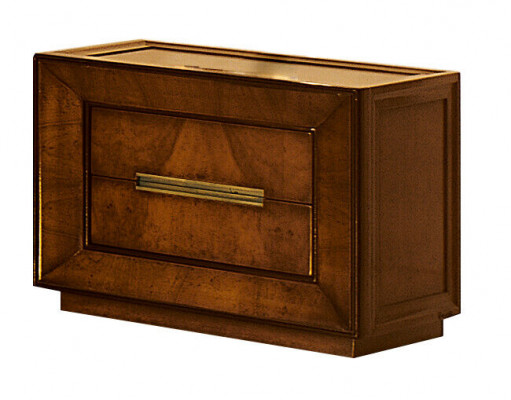 Ložnice nábytek stůl noční stolek hnědé dřevo design nábytek vedlejší stůl stoly