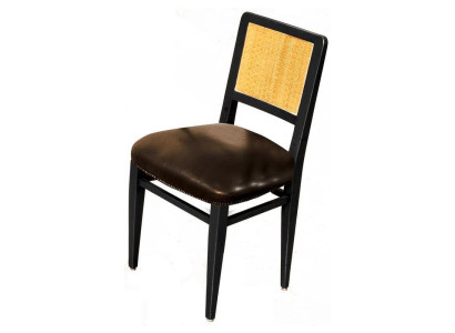 Jídelní židle Luxus Art déco židle Kožené designové dřevěné židle Italský nábytek