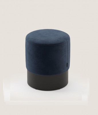 Kruhový modrý sedací taburet luxusní ložnice moderní přistávací taburet