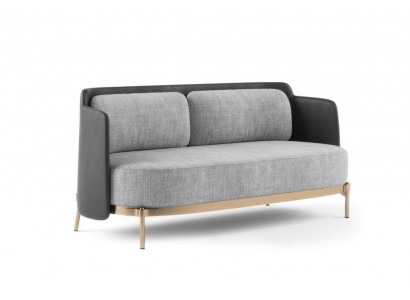 Designer šedý 2-místný luxusní obývací pokoj s potahem, textilní nábytek