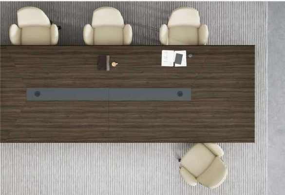 Kancelářský nábytek Moderní hnědý konferenční stolek Luxusní jednací stůl Nový