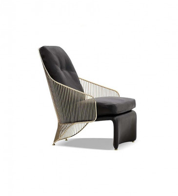 Designer křeslo do obývacího pokoje Černá jednosedadlová relaxační část nábytku