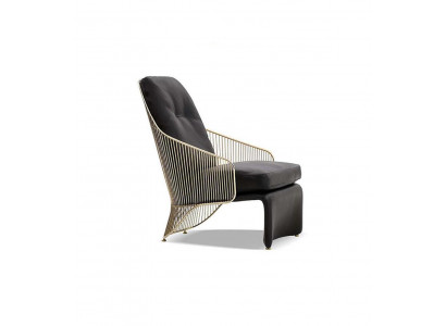 Designer křeslo do obývacího pokoje Černá jednosedadlová relaxační část nábytku