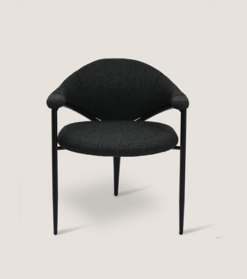Černá designová židle Luxusní jídelna Jedno- Sedadlo Moderní zařízení