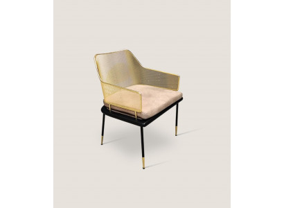 Luxusní jednosedací designérské křeslo s nerezovými prvky Nové židle